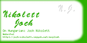 nikolett joch business card